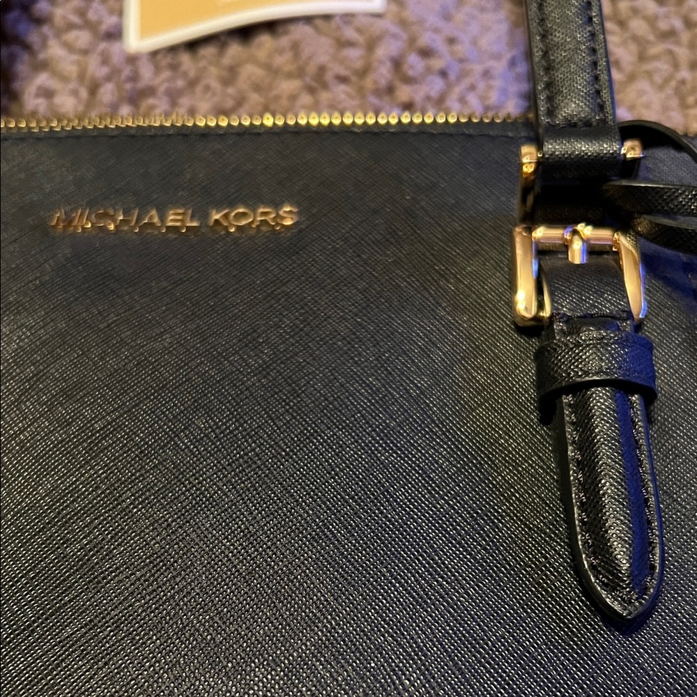 Michael Kors Black Tote with Gold Details - Picture 3 of 8